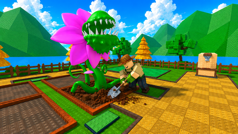 Plant A Tree Roblox gameplay thumbnail showing tree unboxing and luck progression